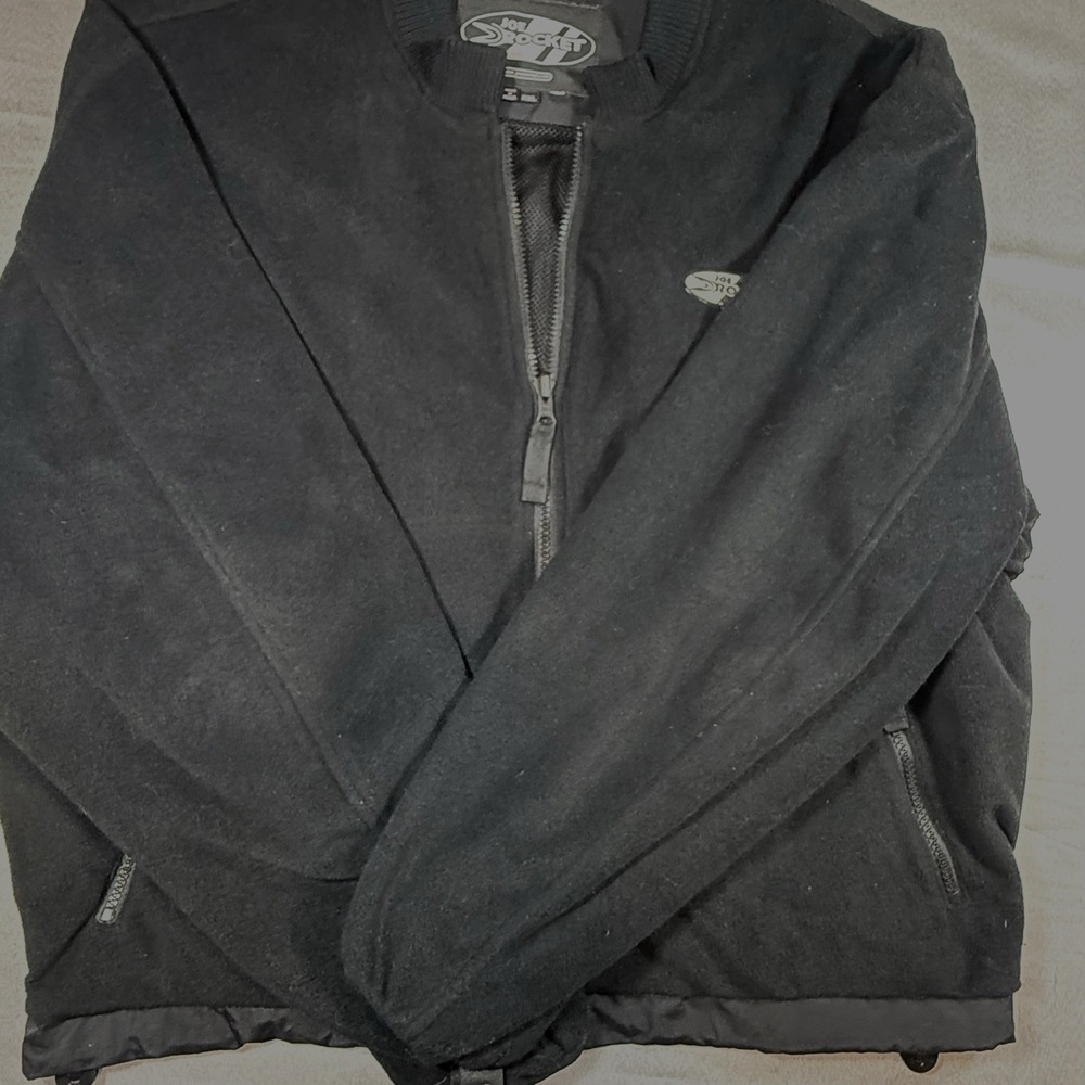 Joe Rocket Mens Fleece Full Zip Bomber Jacket  2XL  Biker Moto Touring Racing.